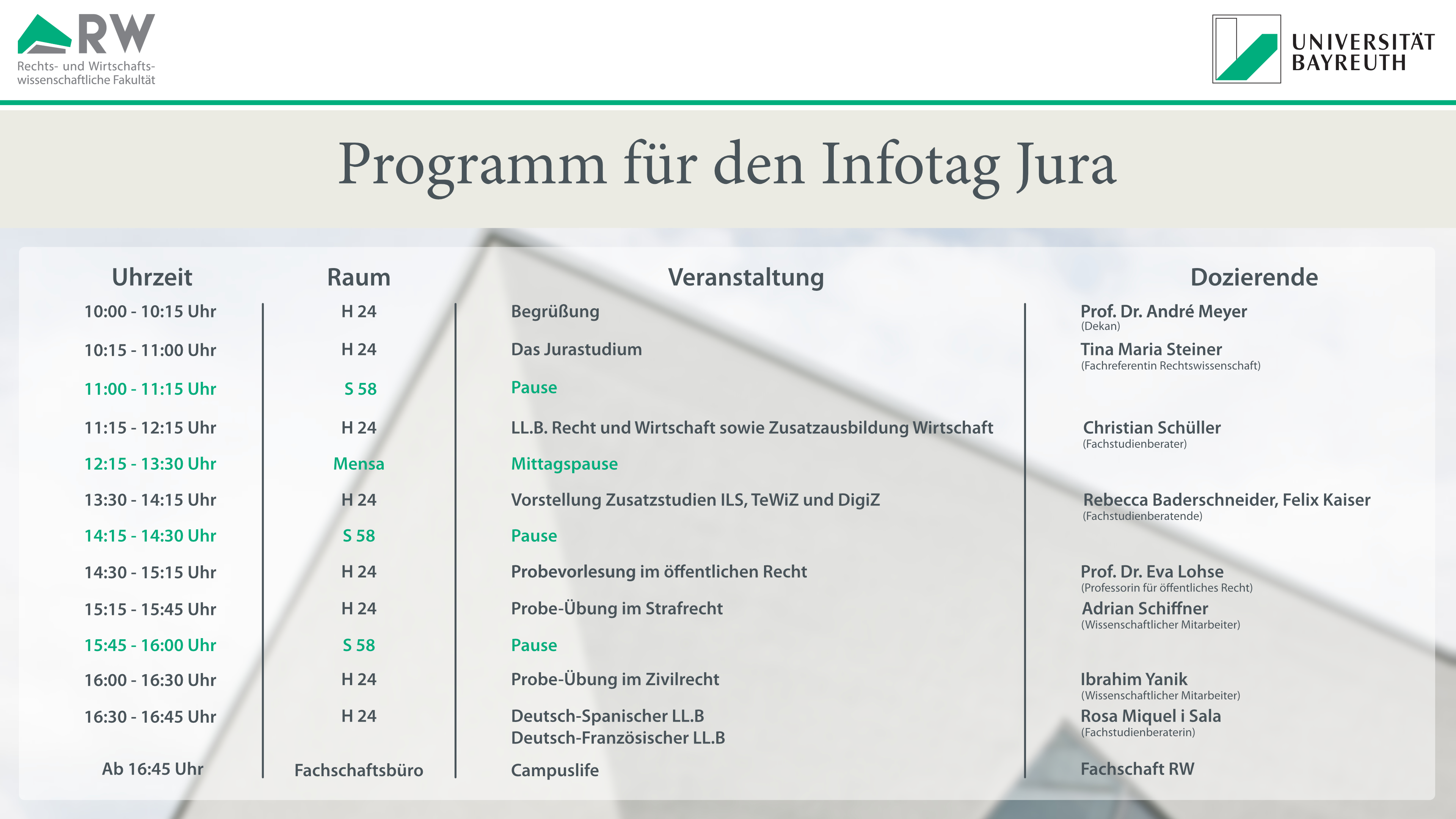 Programm Jura 2024